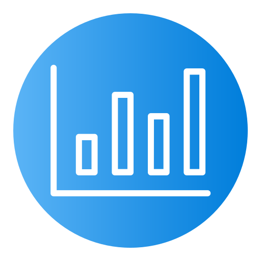 Bar chart Generic Flat Gradient icon