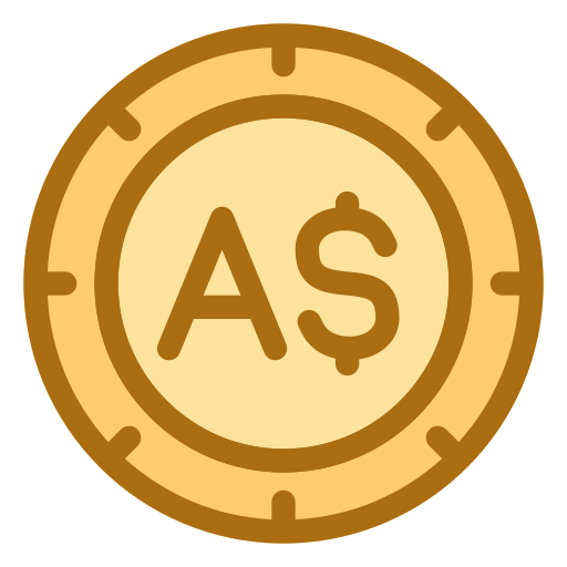 Австралийский доллар бесплатно иконка Австралийский доллар бесплатно иконка