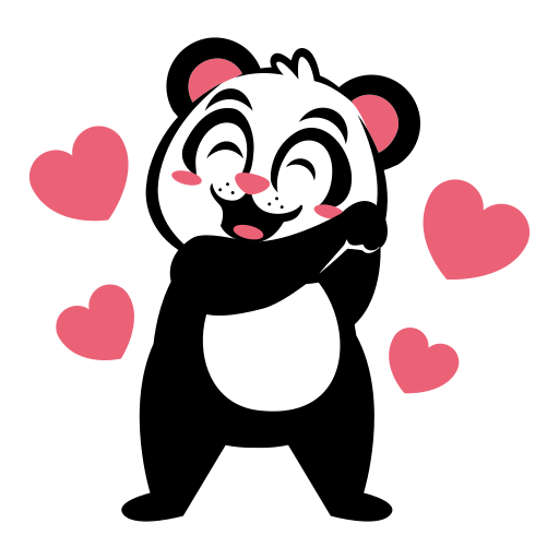 Pandabär-Sticker – kostenlose tiere-Sticker