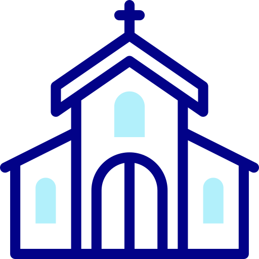 Church Detailed Mixed Lineal color icon