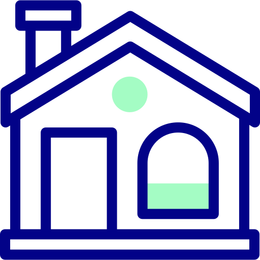 House Detailed Mixed Lineal color icon