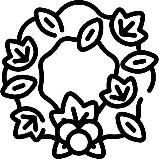 corona de navidad icono gratis