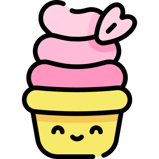 Ice cream Kawaii Lineal color icon