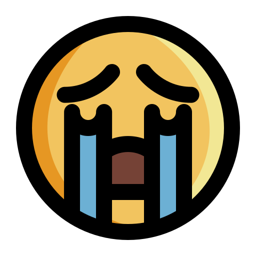 Cry Generic Outline Color icon