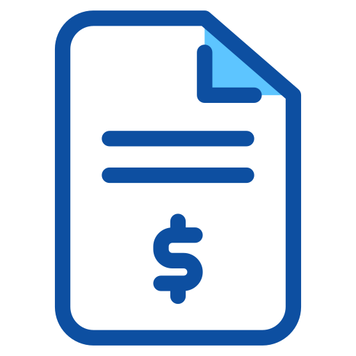 Invoice Generic Blue icon