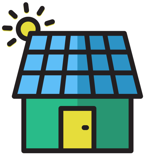 casa solar icono gratis