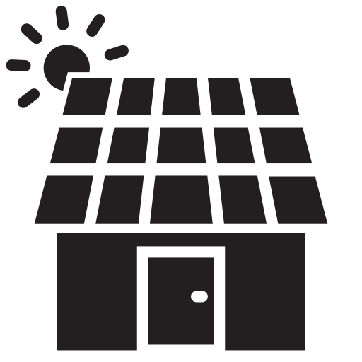 casa solar icono gratis