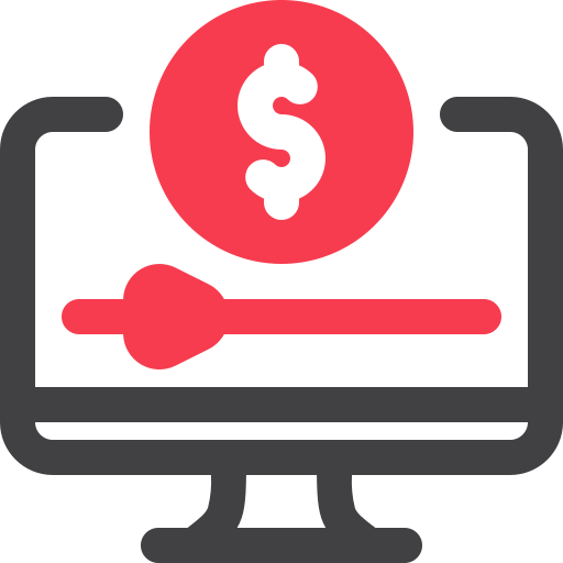 publicidad en vídeo icono gratis