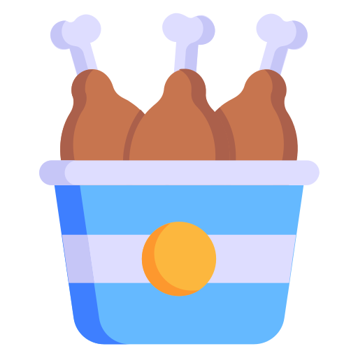 cubo de pollo icono gratis