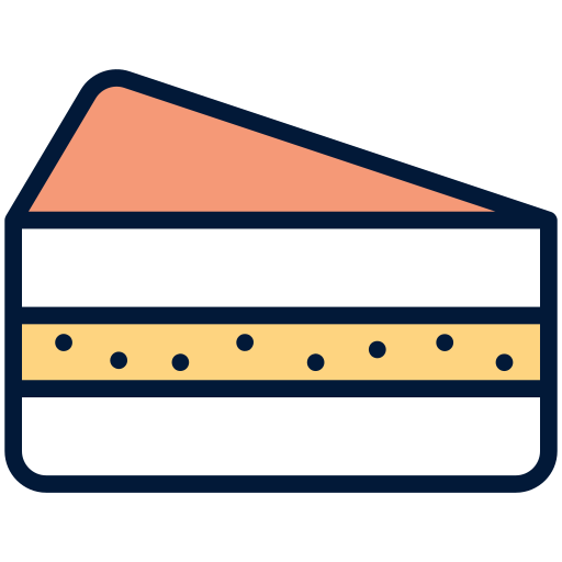 Cake slice Generic Detailed Outline icon
