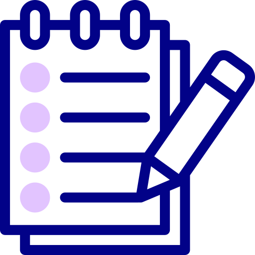 Notepad Detailed Mixed Lineal color icon