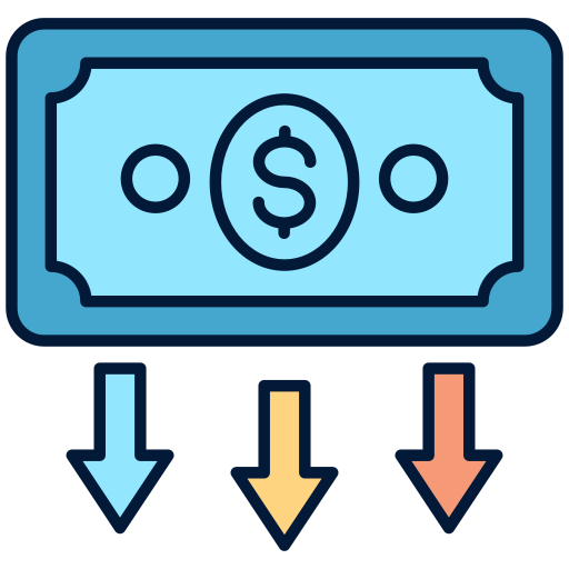 Price down Generic Outline Color icon