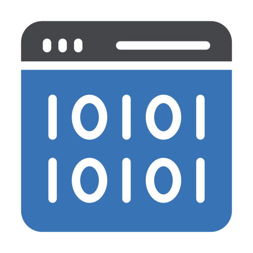 Binary code Generic Blue icon