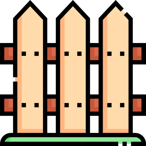 Fence Detailed Straight Lineal color icon