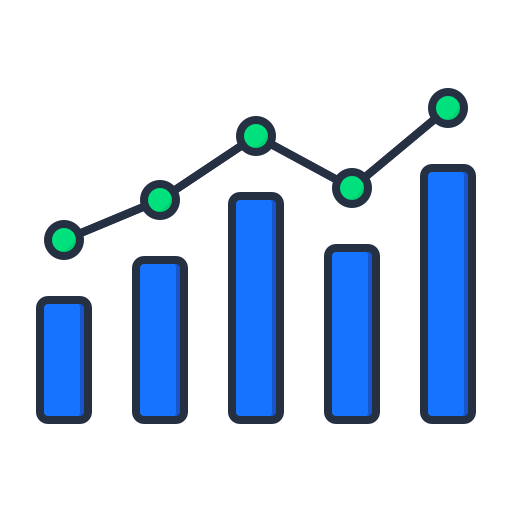 gráfico de linea icono gratis