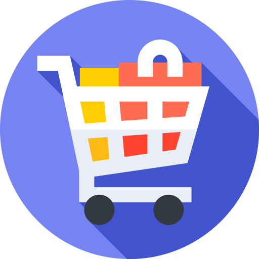 Shopping cart Flat Circular Flat icon