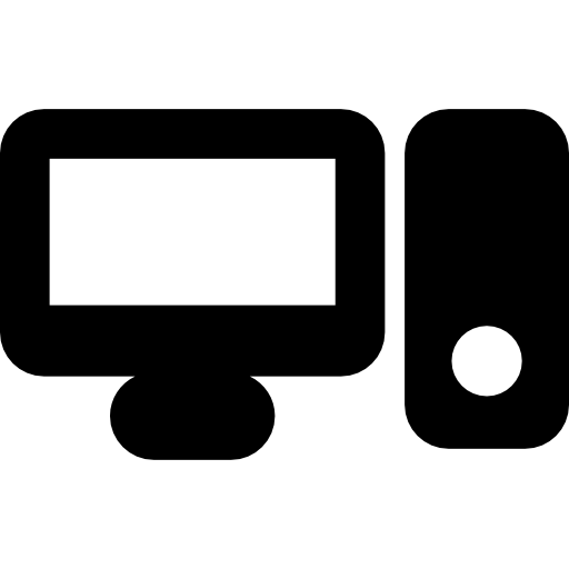 Monitor and computer case icon