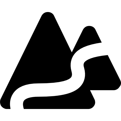 Mountain road icon