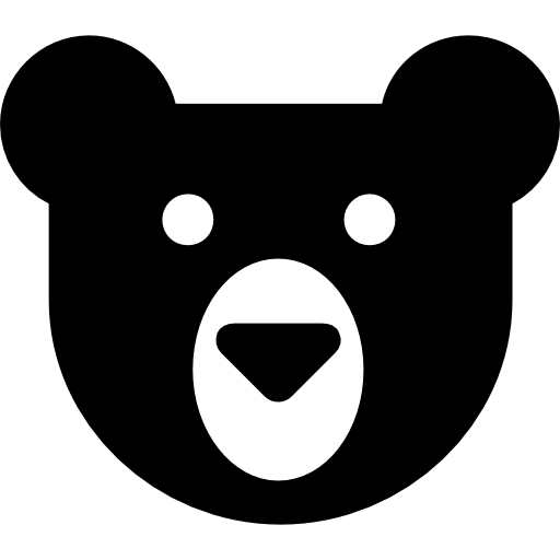 cabeza de oso icono gratis