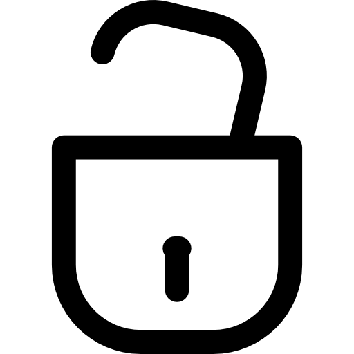 Unlocked padlock - Free security icons