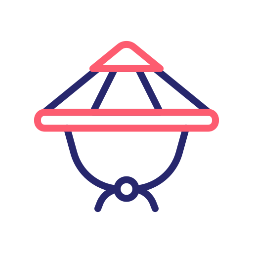 sombrero de bambú icono gratis