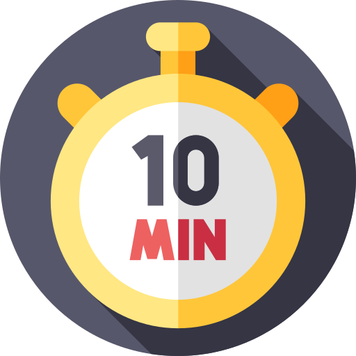 10 minutes - Free time and date icons