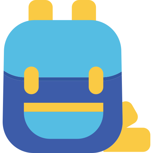 bolsa para la escuela icono gratis