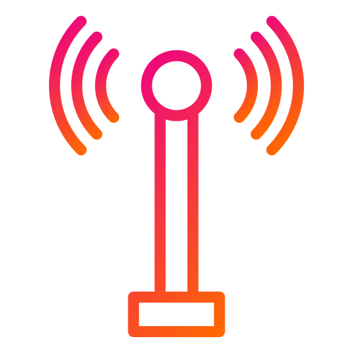 Radio antenna Generic Gradient icon