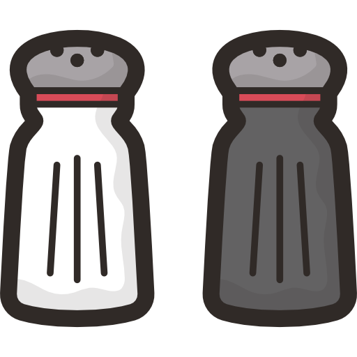 Household, kitchen, pepper, salt, salt cellar, salt shaker, spice icon