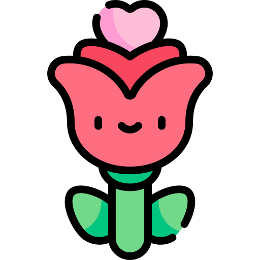 Rose Kawaii Lineal color icon