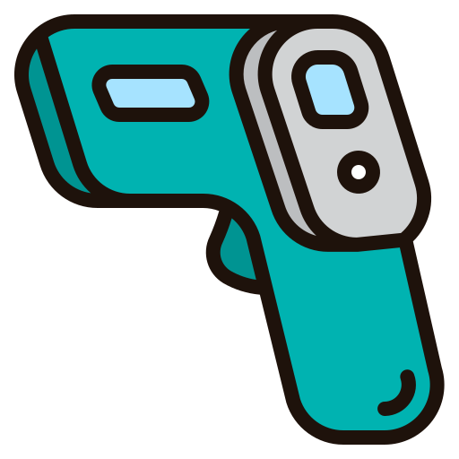 Thermometer gun Generic Outline Color icon