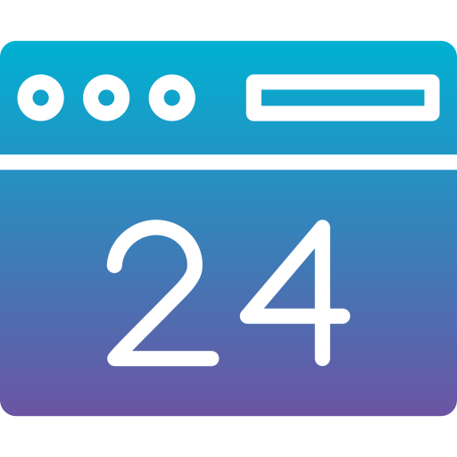 Number 24 Generic Flat Gradient icon