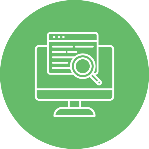 búsqueda en línea icono gratis