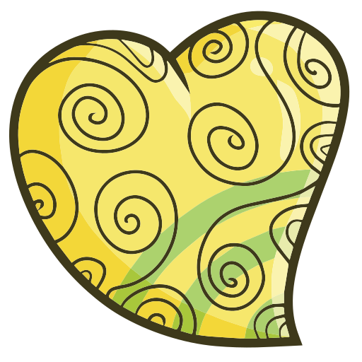 Swirl outline Stickers - Free love and romance Stickers