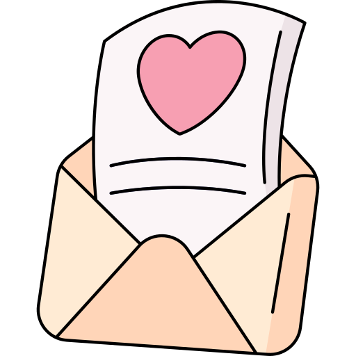 carta de amor icono gratis