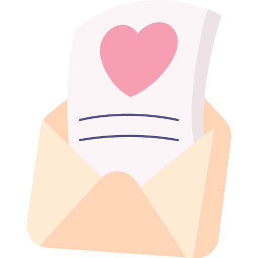 carta de amor icono gratis