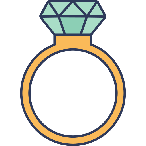 Diamond ring Dinosoft Lineal Color icon