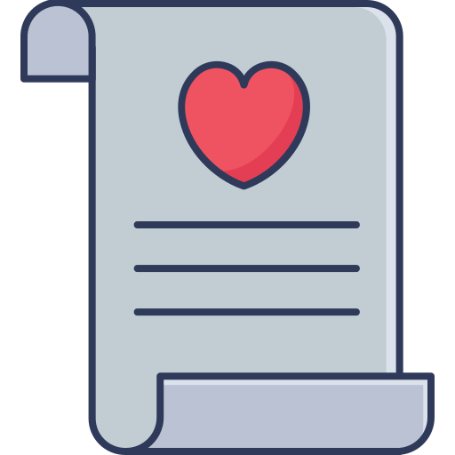 carta de amor icono gratis