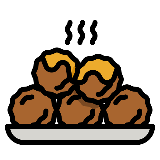 Ícone de ilustração vetorial de comida de almôndega de naruto
