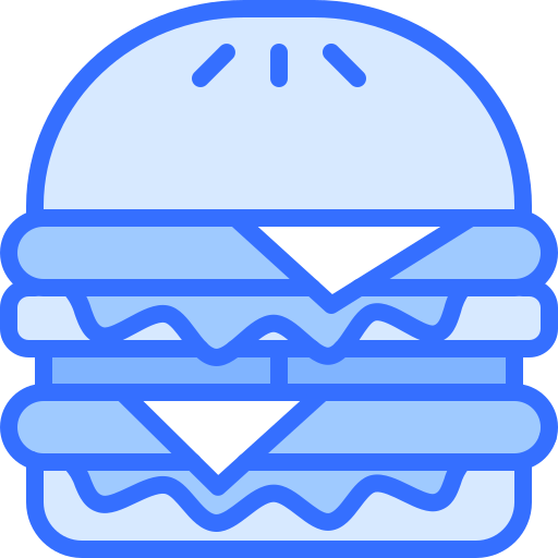 Burger Coloring Blue icon