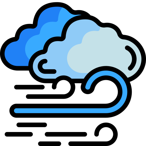 Wind Generic Outline Color icon