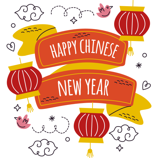 Free Vector  Chinese new year stickers.