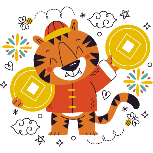 Year of the tiger free sticker