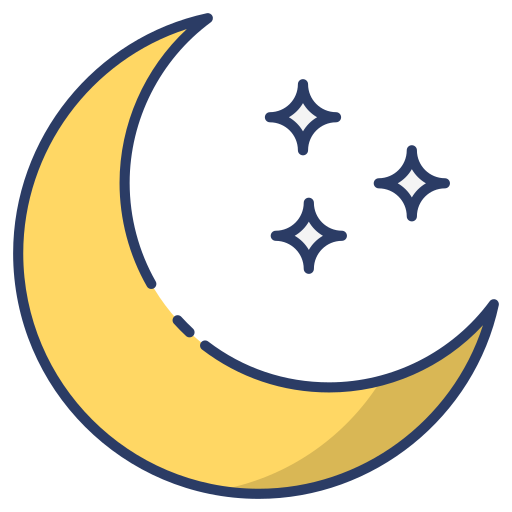 Night Generic Outline Color icon