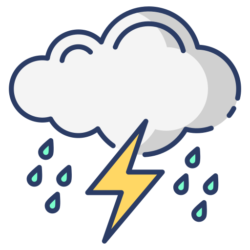 Lightning bolt Generic Outline Color icon