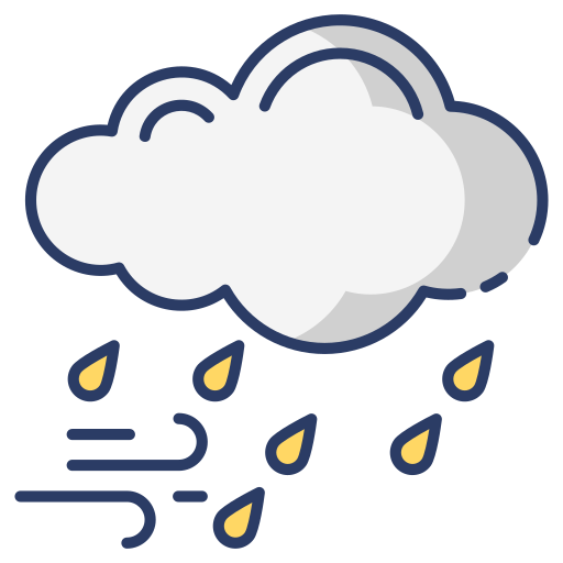 Rain Generic Outline Color icon