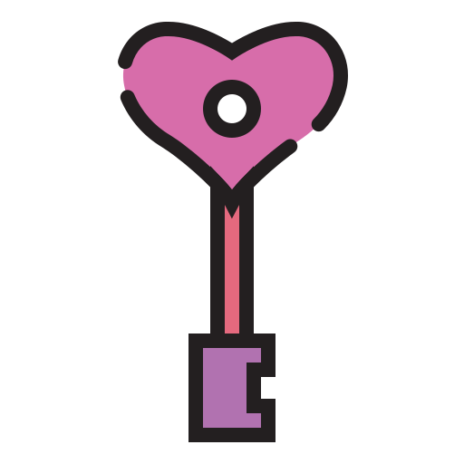 llave de amor icono gratis