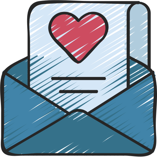 carta de amor icono gratis