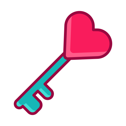 llave de amor icono gratis