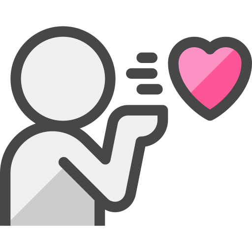 golpe beso icono gratis